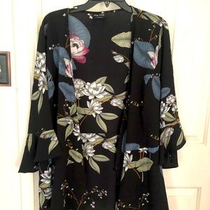 Long sleeve, cross over top